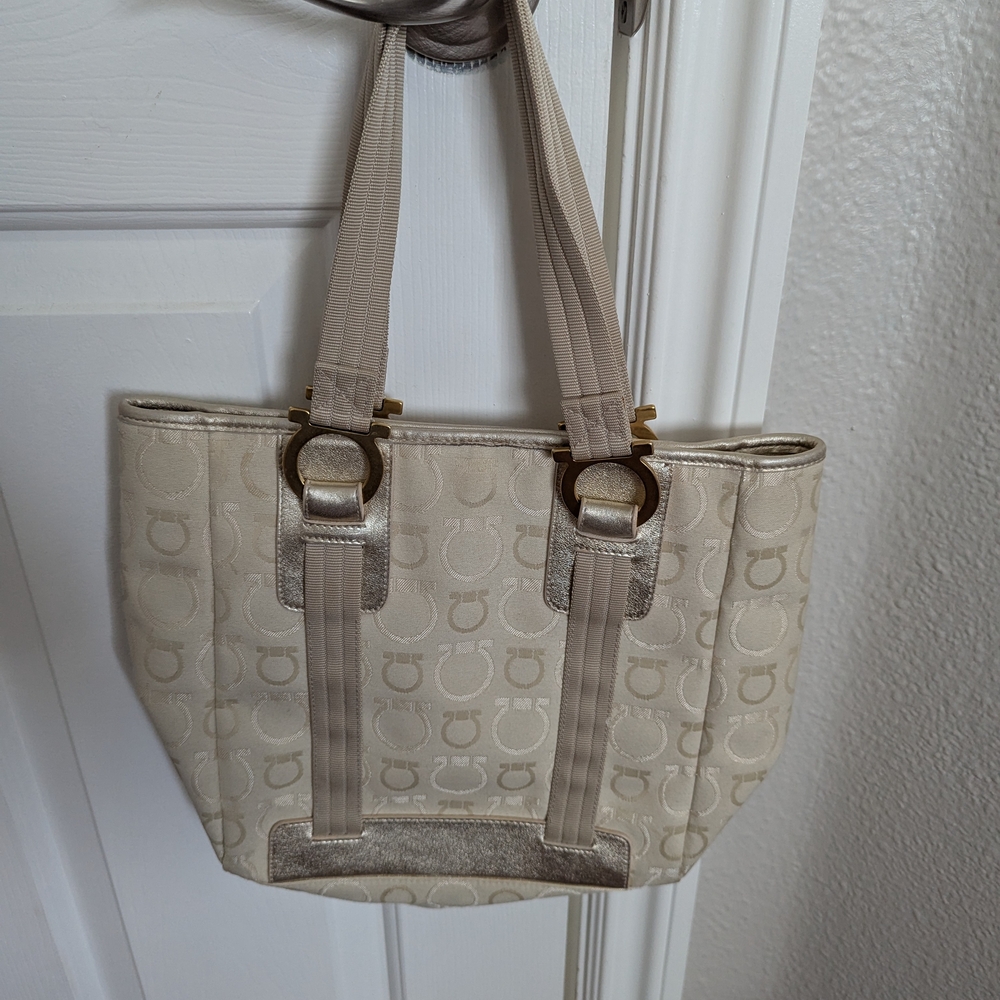 Salvatore Ferragamo Canvas Gancini Bag